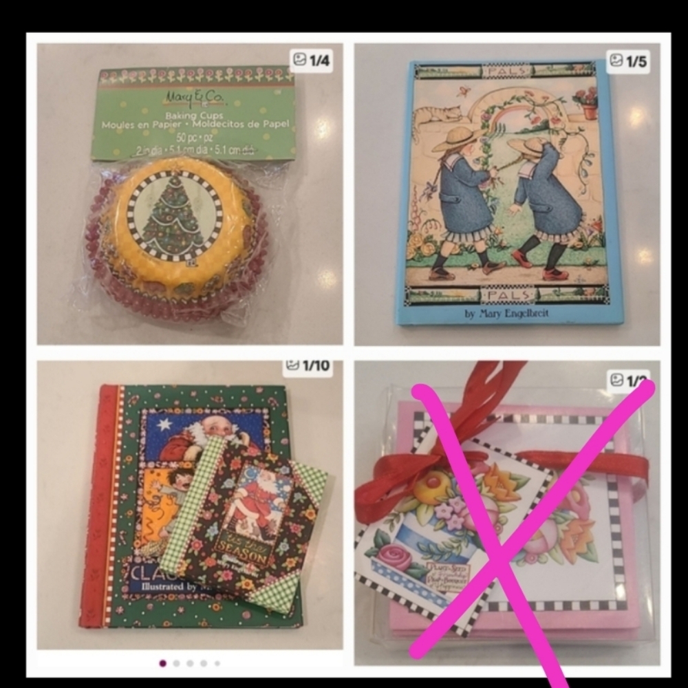 Mary Engelbreit Festive Baking Cups and Notebooks Set